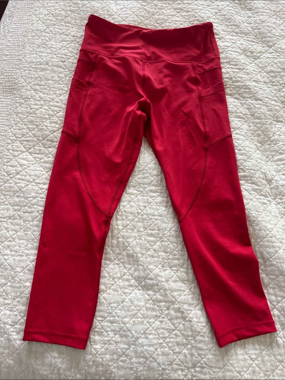 ZYIA Light n Tight Red Crop Leggings